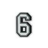Jibbitz™ Charm B&W Number 6