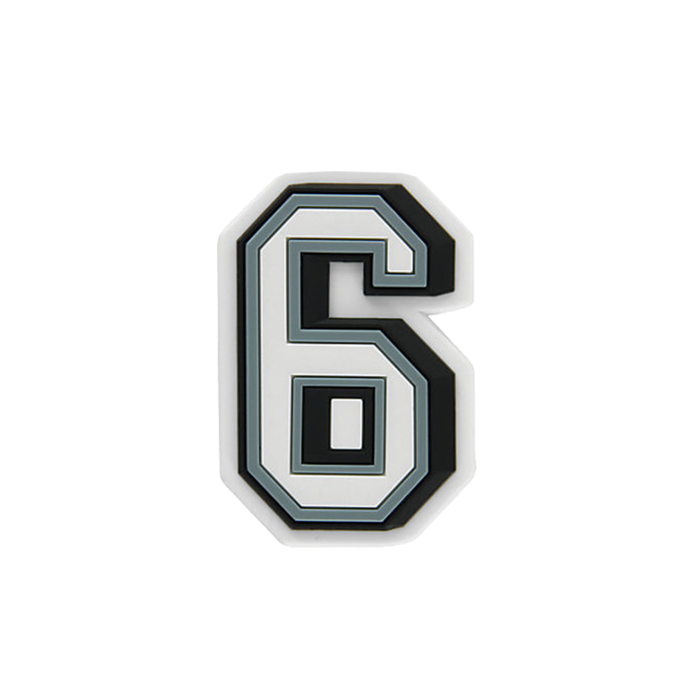Jibbitz™ Charm B&W Number 6