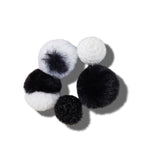 jibbitz charm black and white puff pack