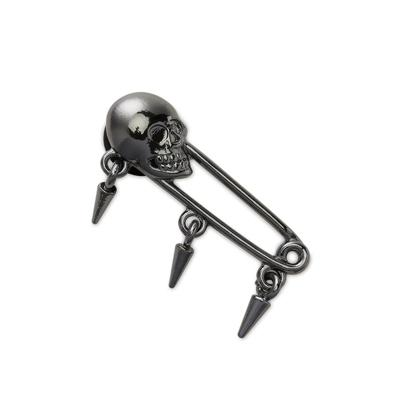 Jibbitz Charm Skull Safety Pin