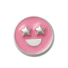 jibbitz charm pink pastel enamel face