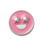 jibbitz charm pink pastel enamel face