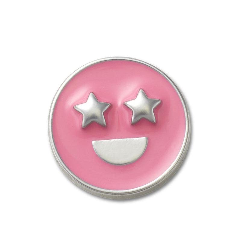 Jibbitz Charm Pink Pastel Enamel Face