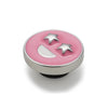 jibbitz charm pink pastel enamel face