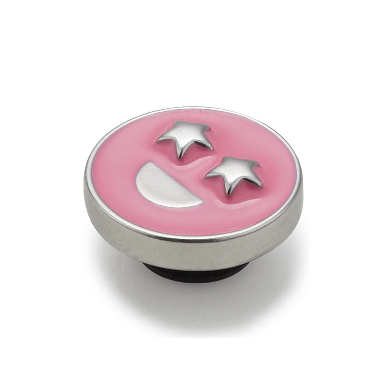 Jibbitz Charm Pink Pastel Enamel Face