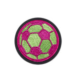 jibbitz charm neon soccer ball varsity patch