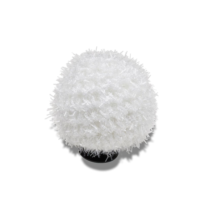 Jibbitz Charm White Metallic Puff Ball