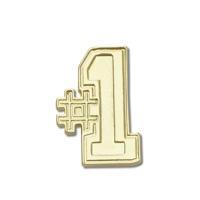 Jibbitz Charm Gold Number One