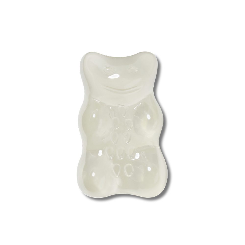 Jibbitz™ Charm Golden Bear White