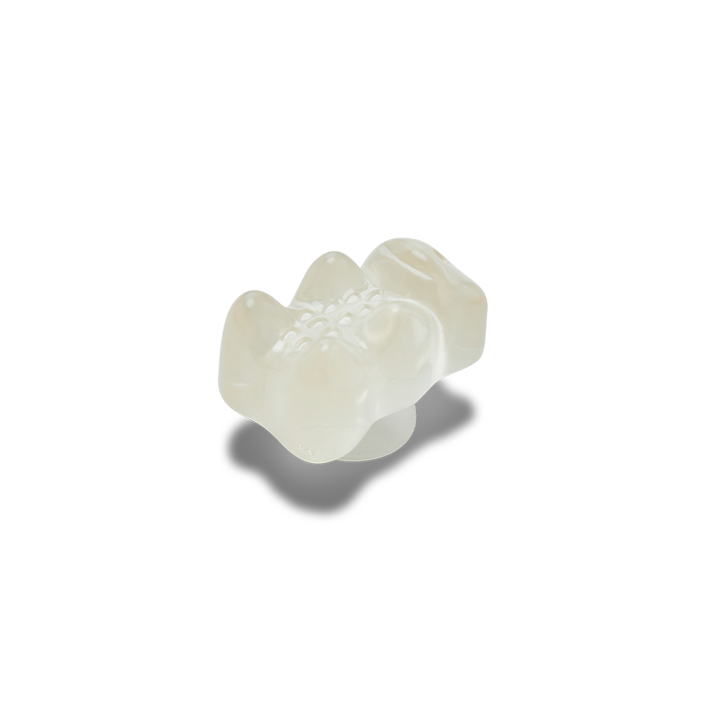 Jibbitz™ Charm Golden Bear White