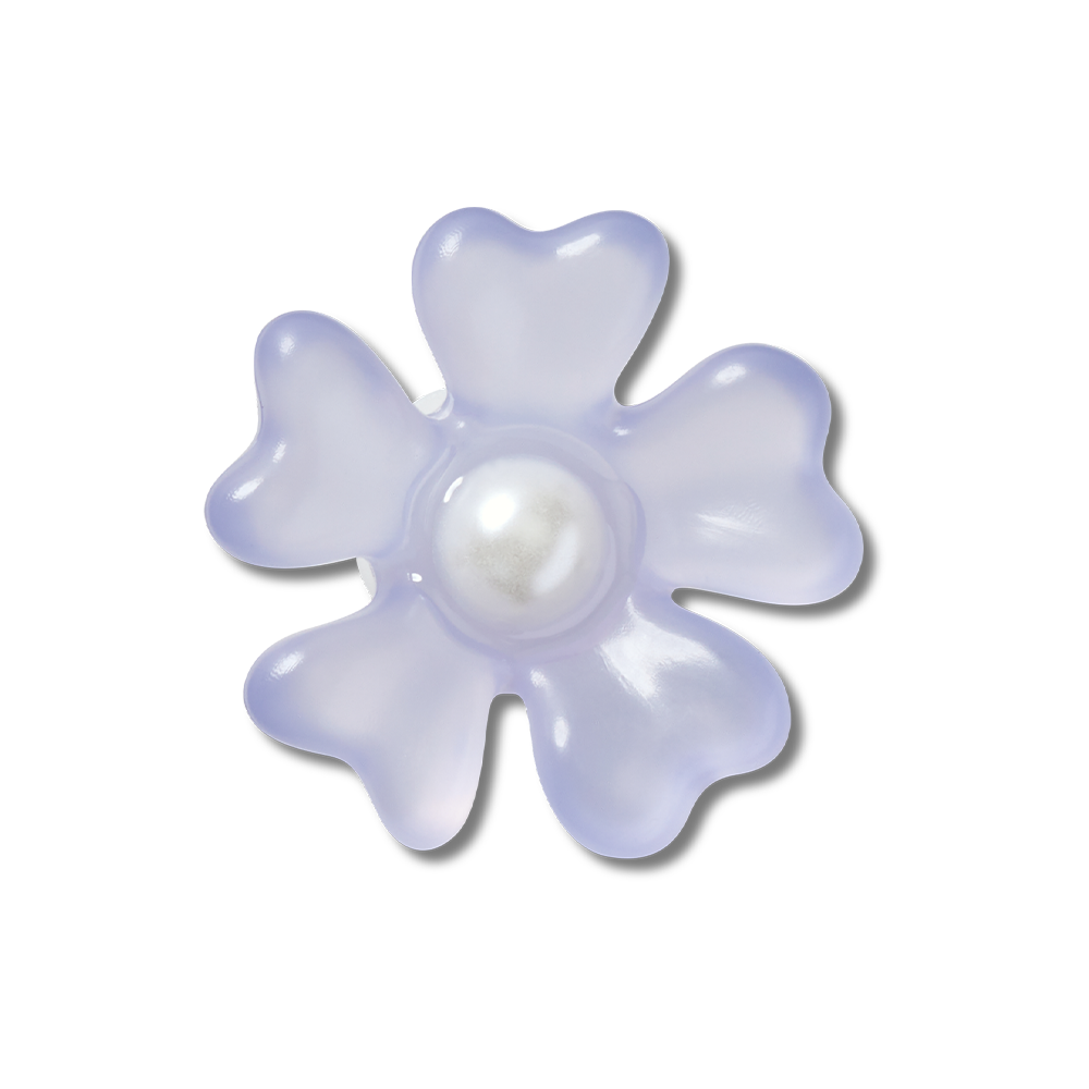 Jibbitz™ Charm Tiny Gray Matte Pearl Flower