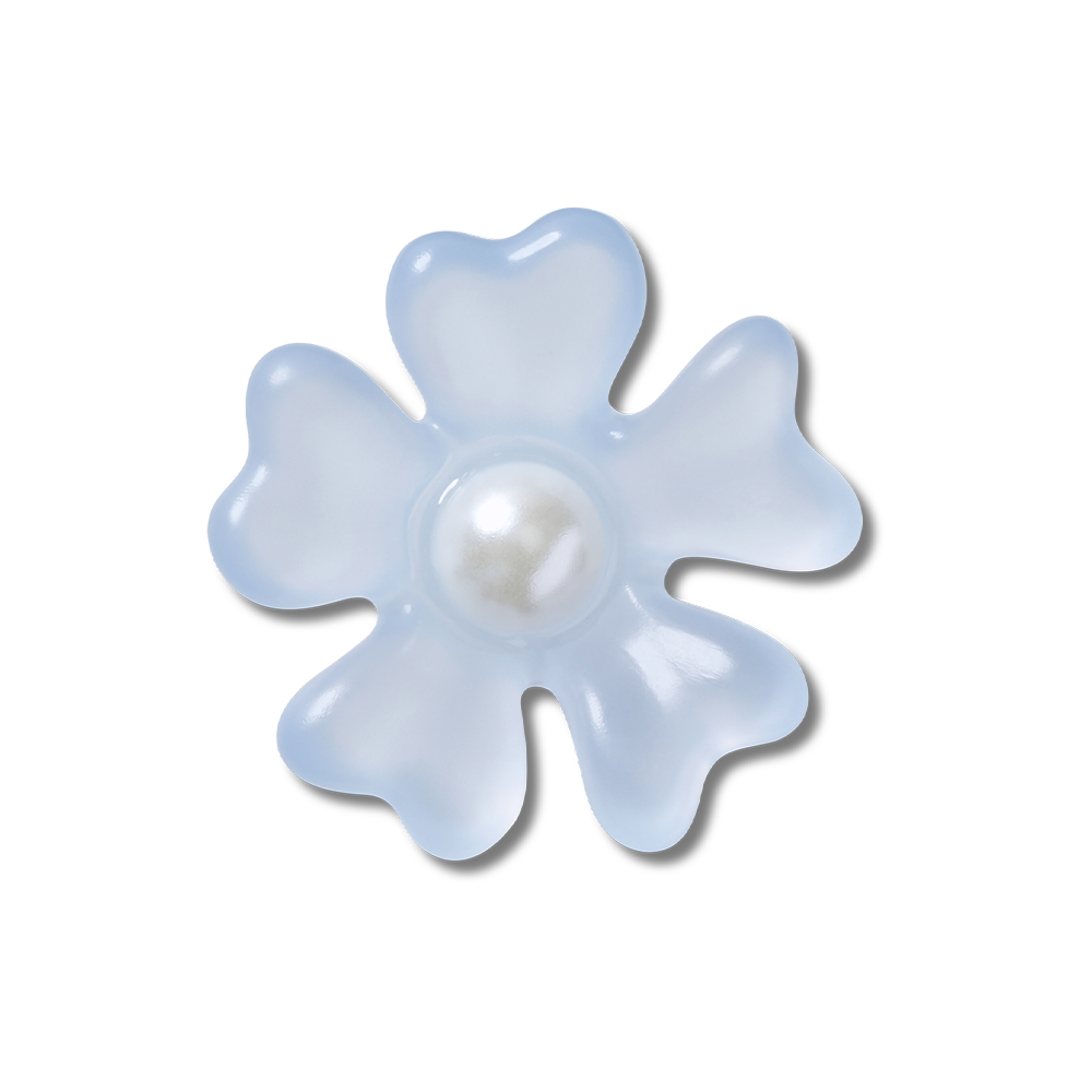 Jibbitz™ Charm Gray Matte Pearl Flower