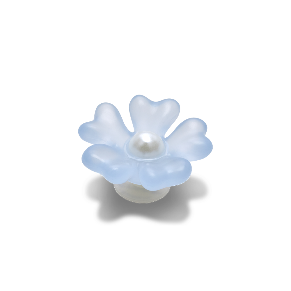 Jibbitz™ Charm Gray Matte Pearl Flower