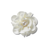 Jibbitz™ Charm White Fabric Flower With Pearl