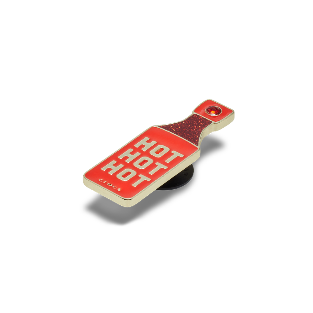 Jibbitz™ Charm Gold Hot Hot Hot Sauce