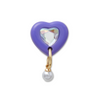 Jibbitz™ Charm Purple Heart With Pearl