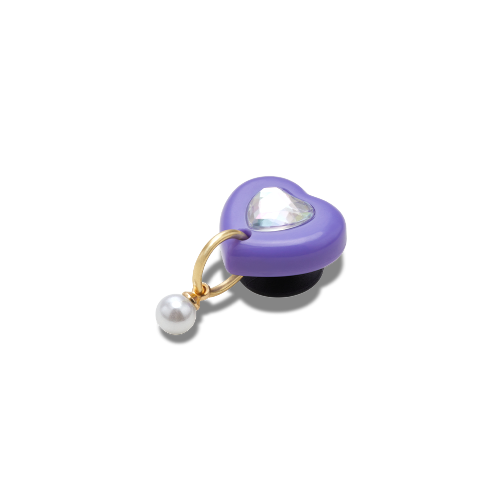Jibbitz™ Charm Purple Heart With Pearl
