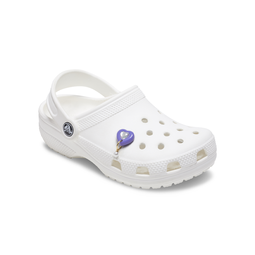 Jibbitz™ Charm Purple Heart With Pearl