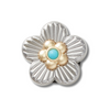 Jibbitz™ Charm Silver Turquoise Flower