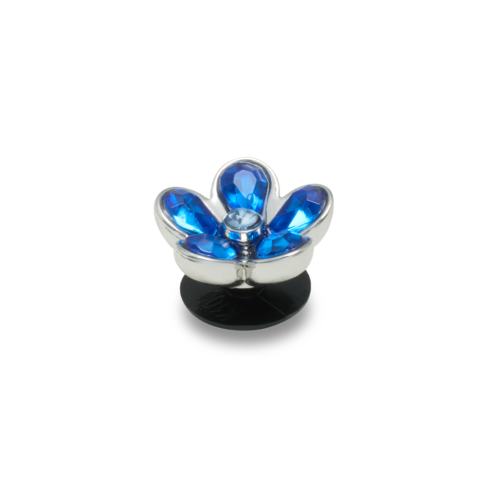 Jibbitz™ Charm Silver And Blue Flower