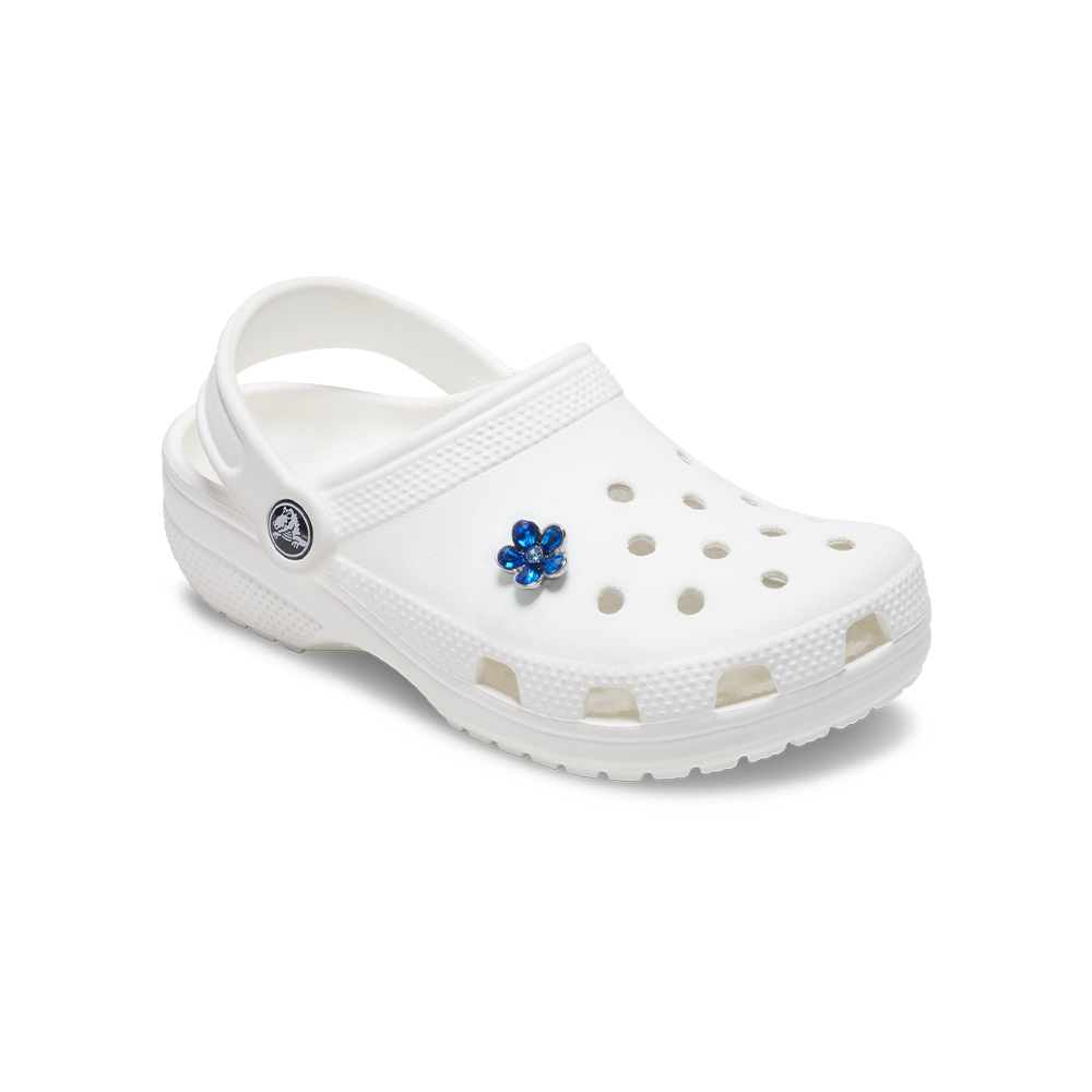 Jibbitz™ Charm Silver And Blue Flower