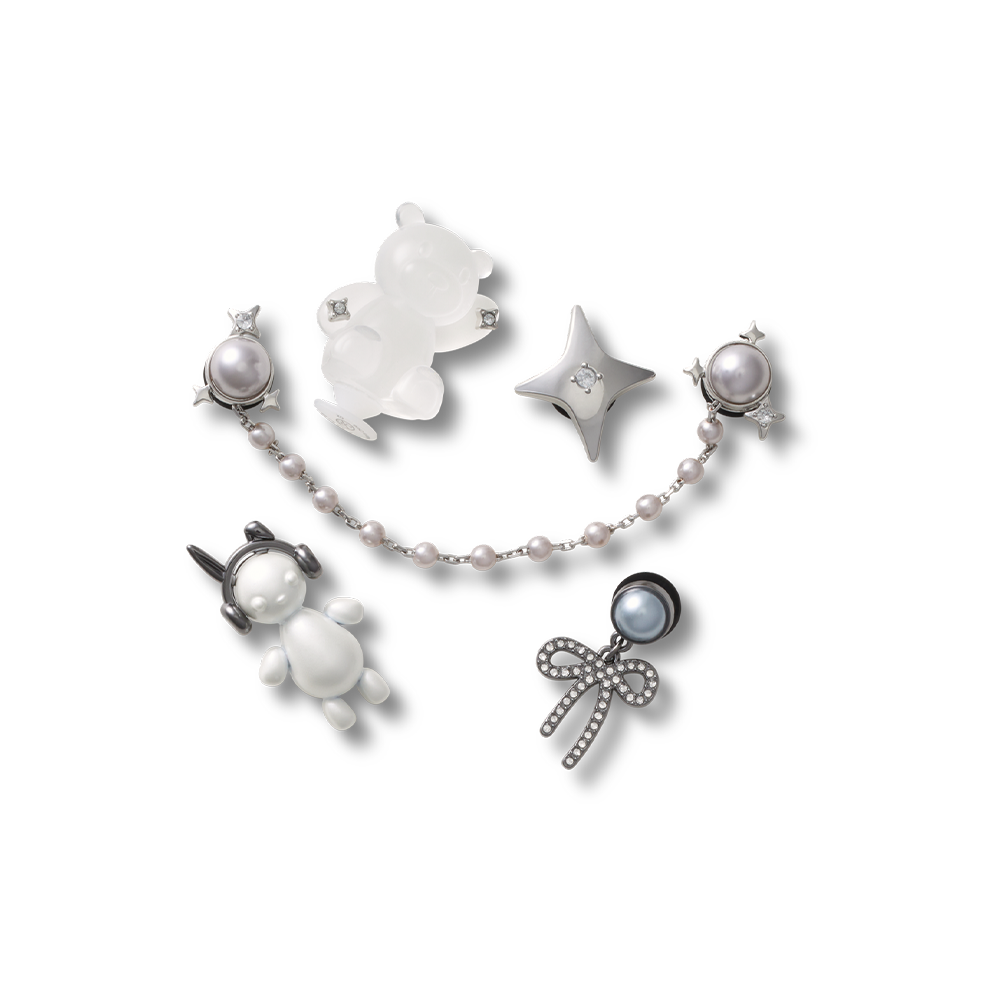 Jibbitz™ Charm Silver Cute Punk Pack