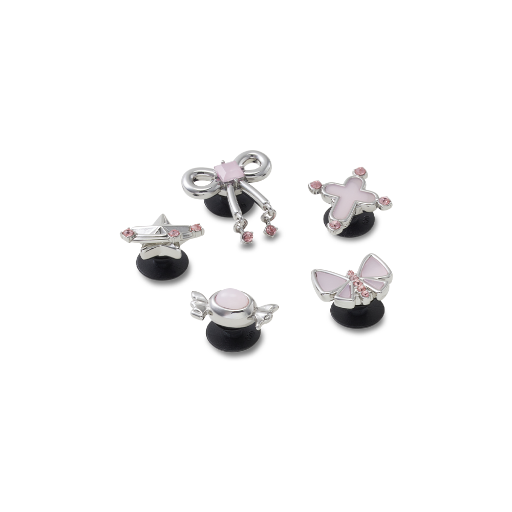 Jibbitz™ Charm Silver And Pink Pack