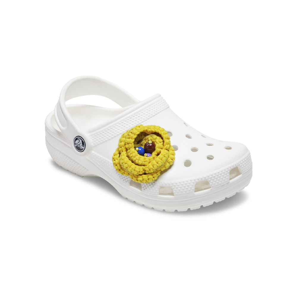 Jibbitz™ Charm Yellow Crochet Floral