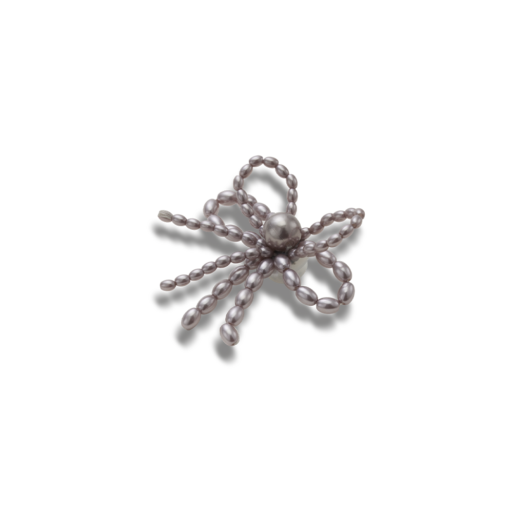 Jibbitz™ Charm Black Pearl Beaded Bow