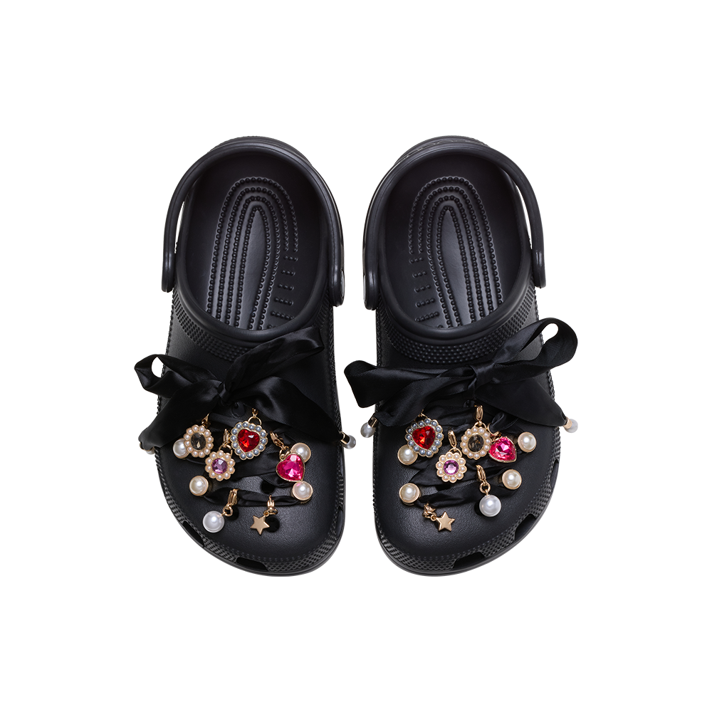 Jibbitz™ Charm Black Ribbon Lace Pack