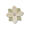 Jibbitz™ Charm Faux Leather Tac Green Flower