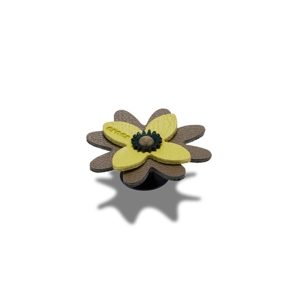 Jibbitz™ Charm Faux Leather Green Flower