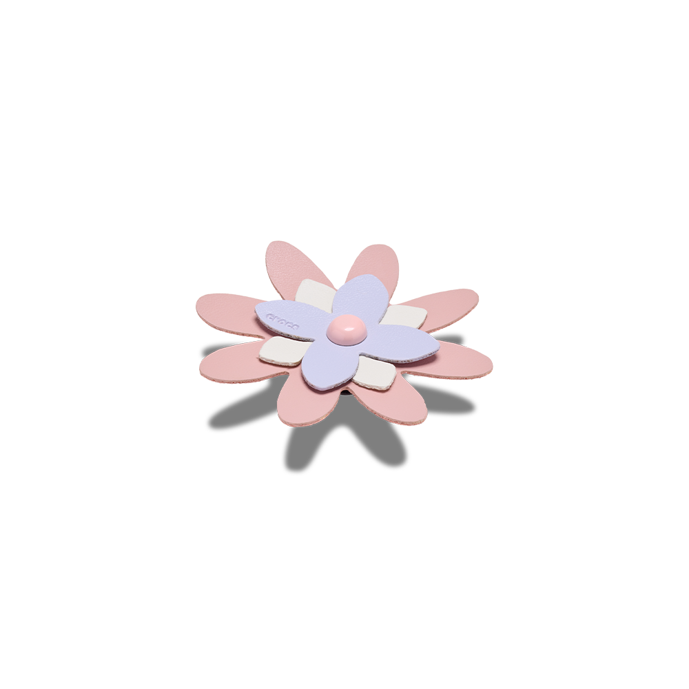 Jibbitz™ Charm Faux Leather Pink Flower