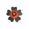 Jibbitz™ Charm Faux Leather Brown Flower