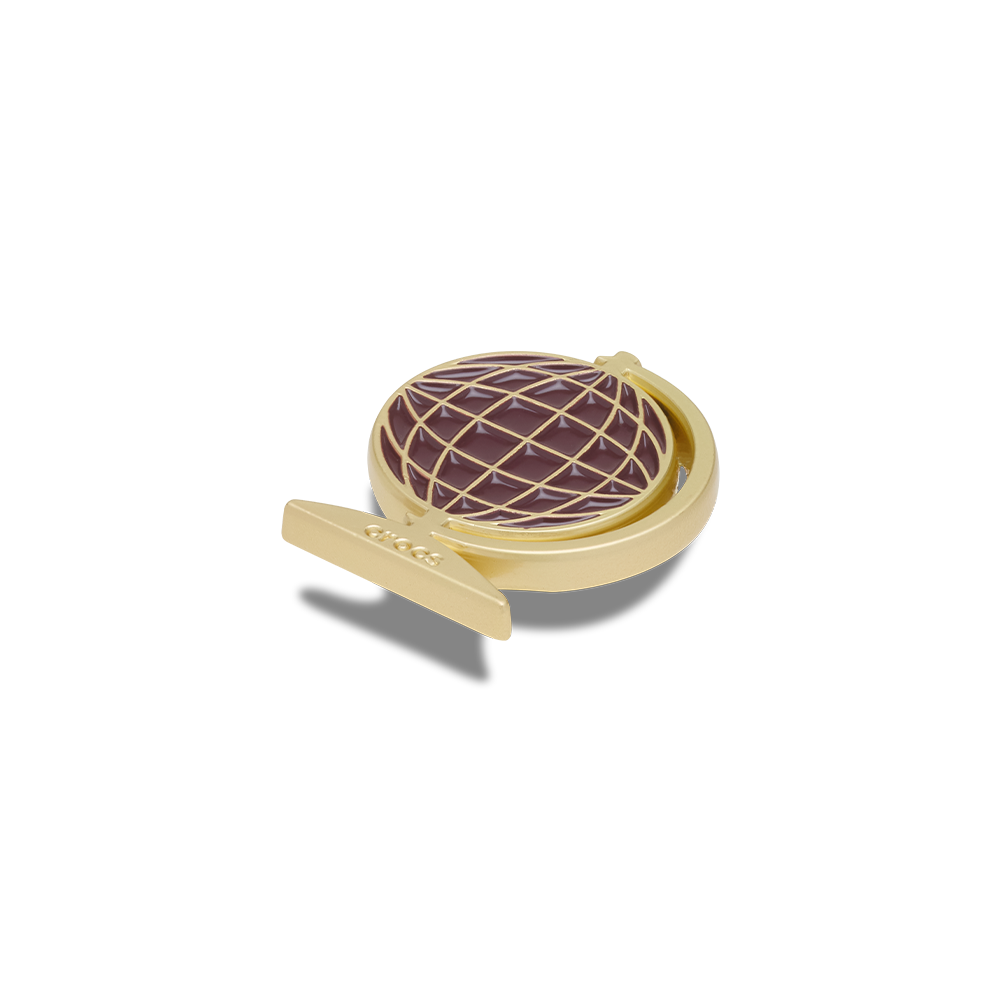 Jibbitz™ Charm Retro Maroon Globe
