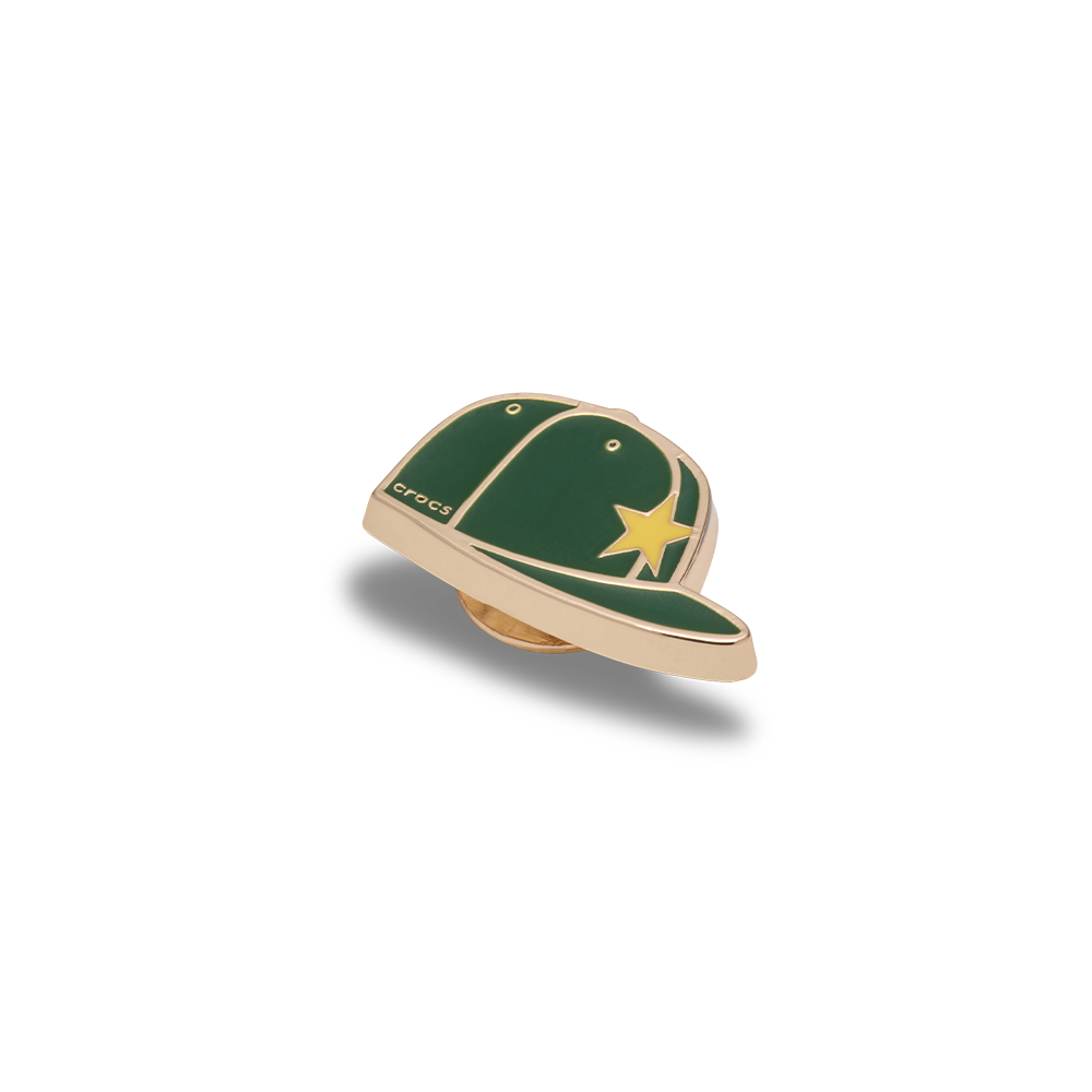 Jibbitz™ Charm Green Star Baseball Cap