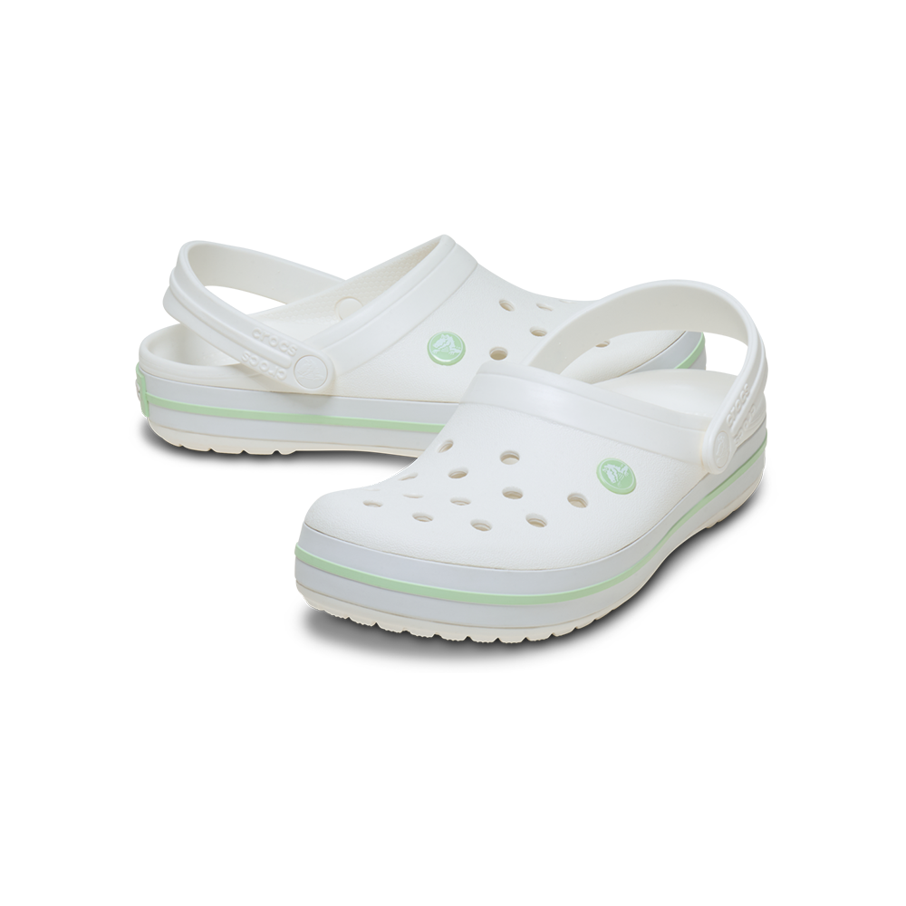 White/Serene Green