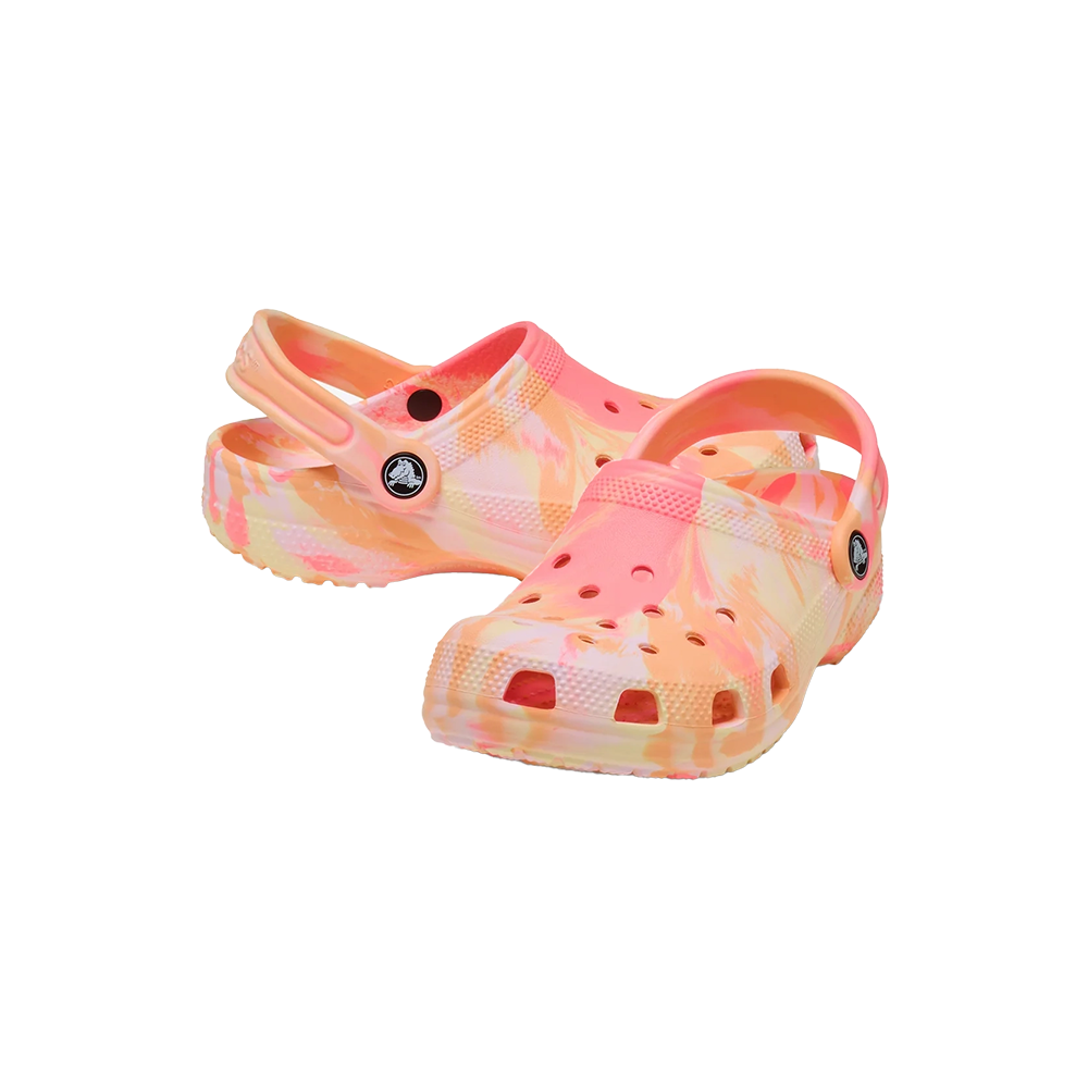 Toddler Classic Marbled Clog in Guava Multi