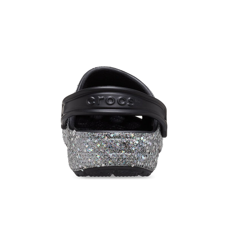 Kids Classic Glitter Clog in Multi Black