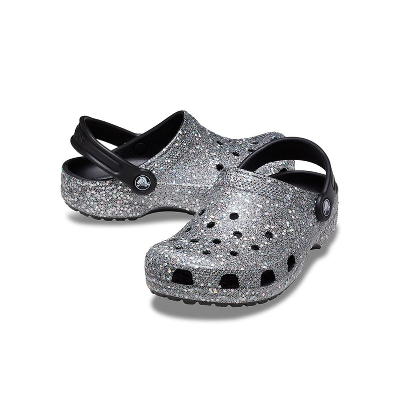 Kids Classic Glitter Clog in Multi Black