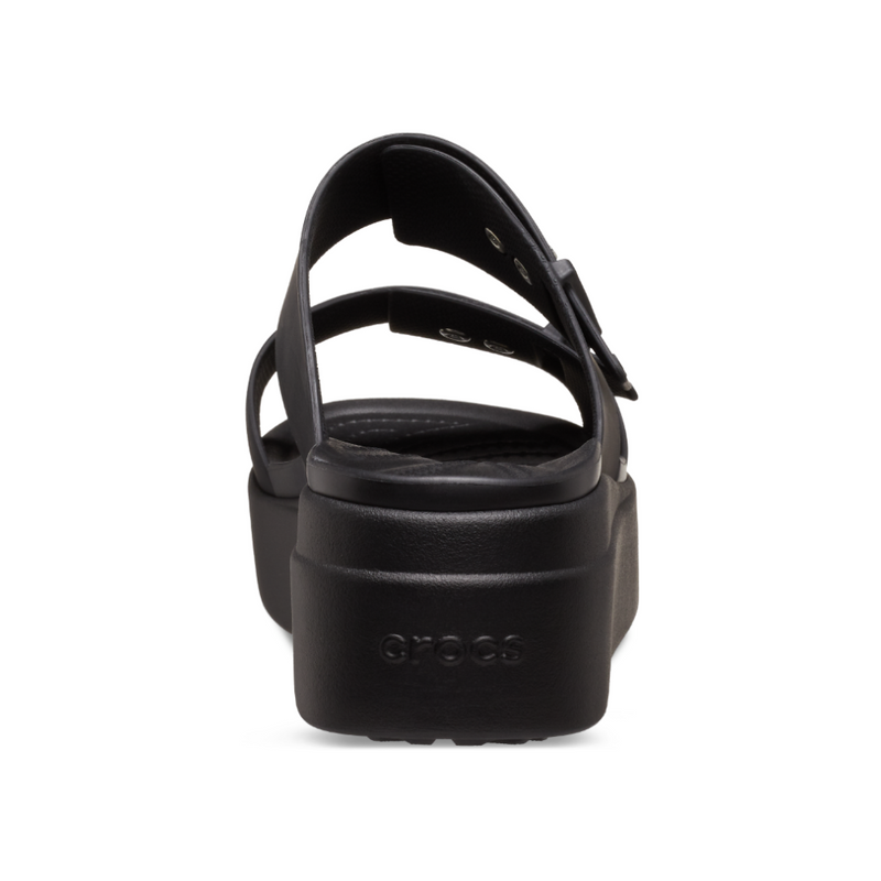 Women's Brooklyn Buckle Low Wedge in Black