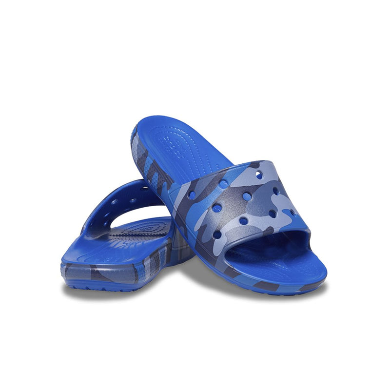 Classic Crocs Camo Redux Slide in Blue Bolt Multi