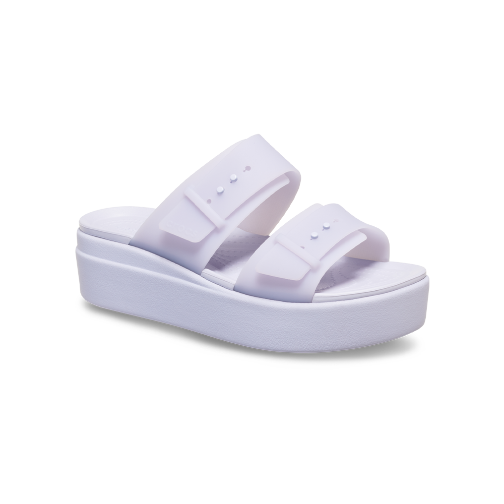 Women's Brooklyn Buckle Frosted Low Wedge