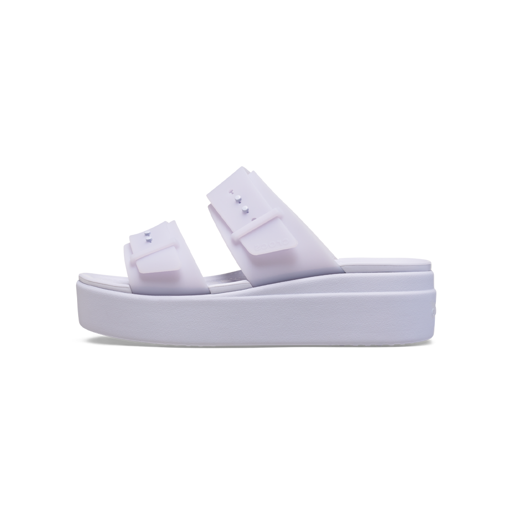 Women's Brooklyn Buckle Frosted Low Wedge