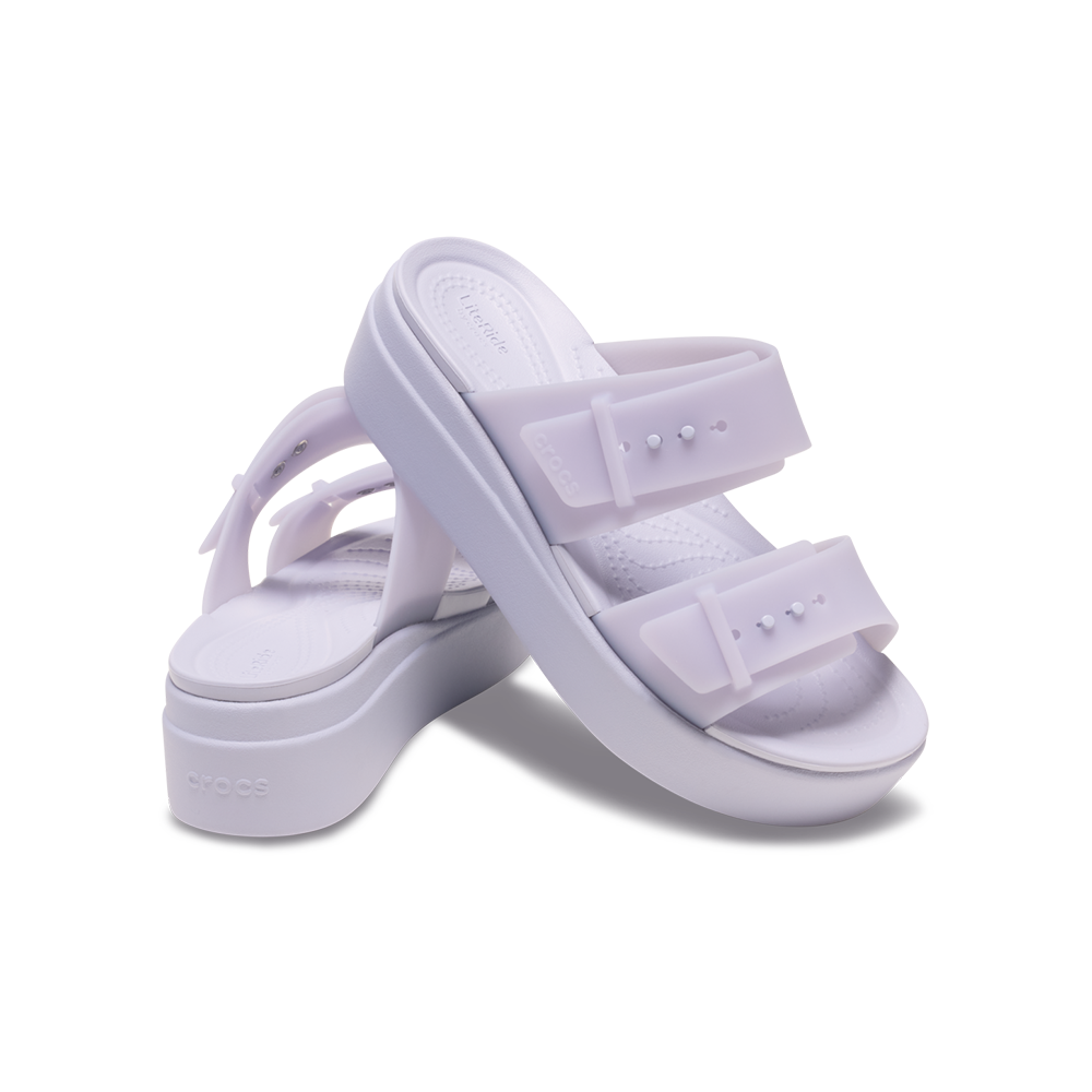 Women's Brooklyn Buckle Frosted Low Wedge