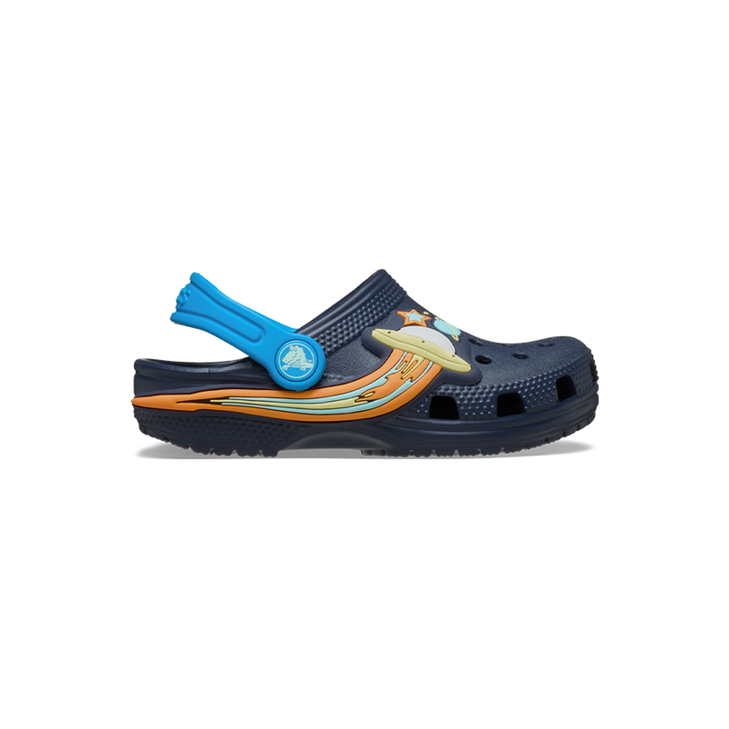 Toddler Classic UFO Lights Clog in Navy