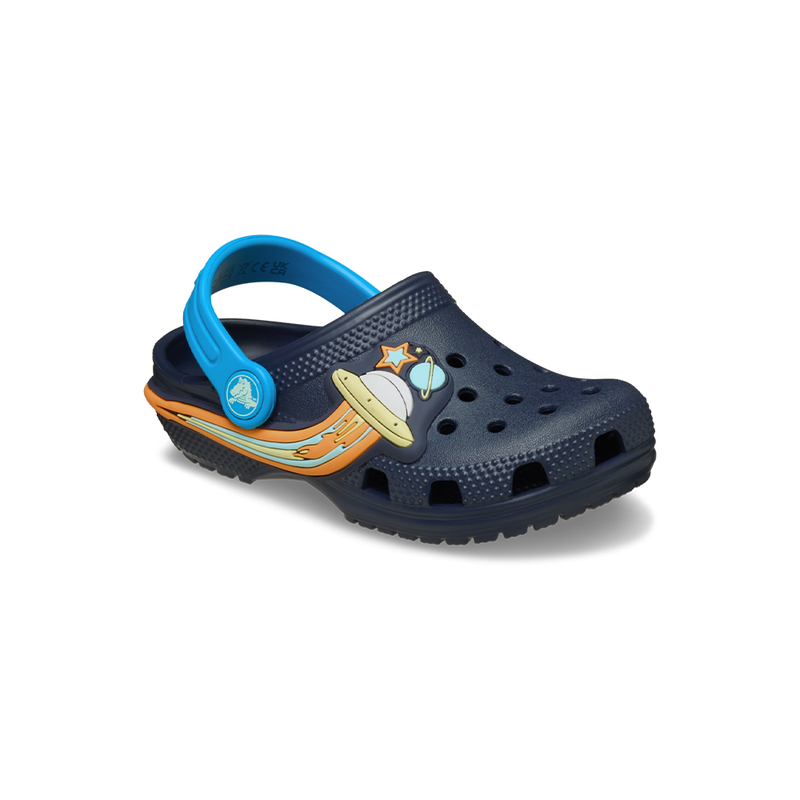 Toddler Classic UFO Lights Clog in Navy