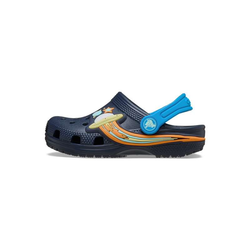 Toddler Classic UFO Lights Clog in Navy