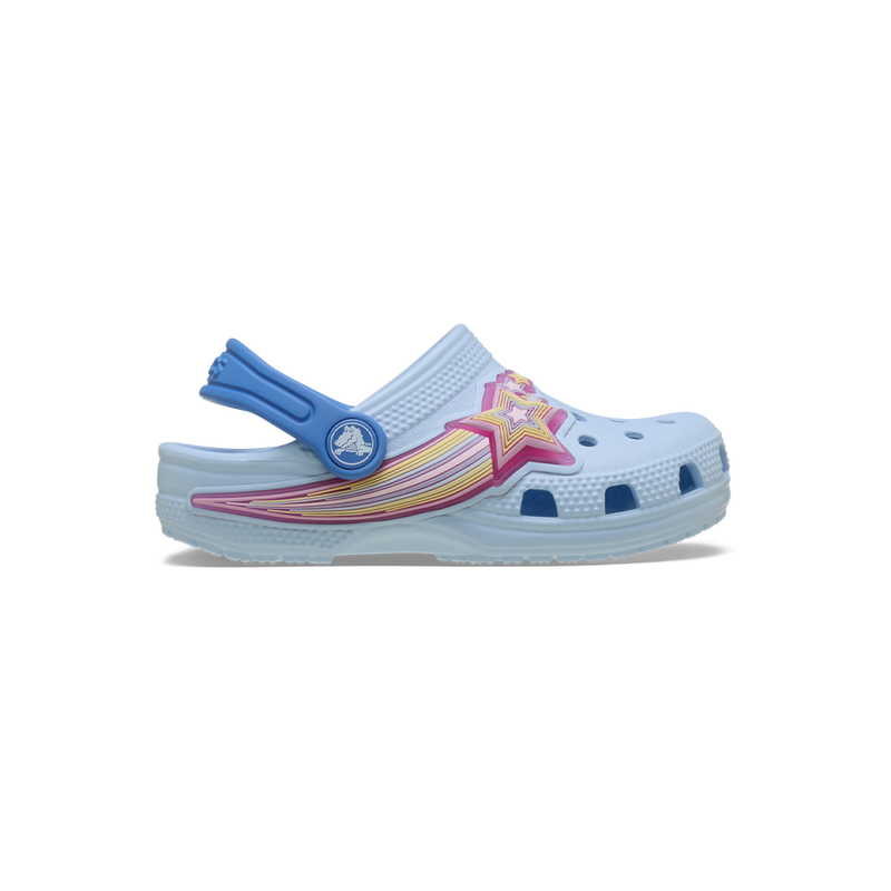 Toddler Classic Star Lights Clog in Blue Frost
