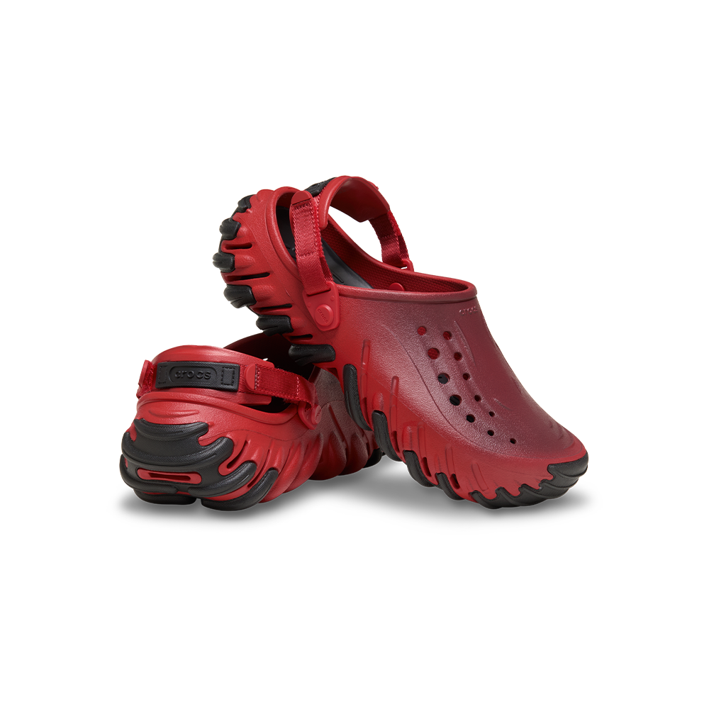 Classic Platform Denim Glitz Clog in Court Red